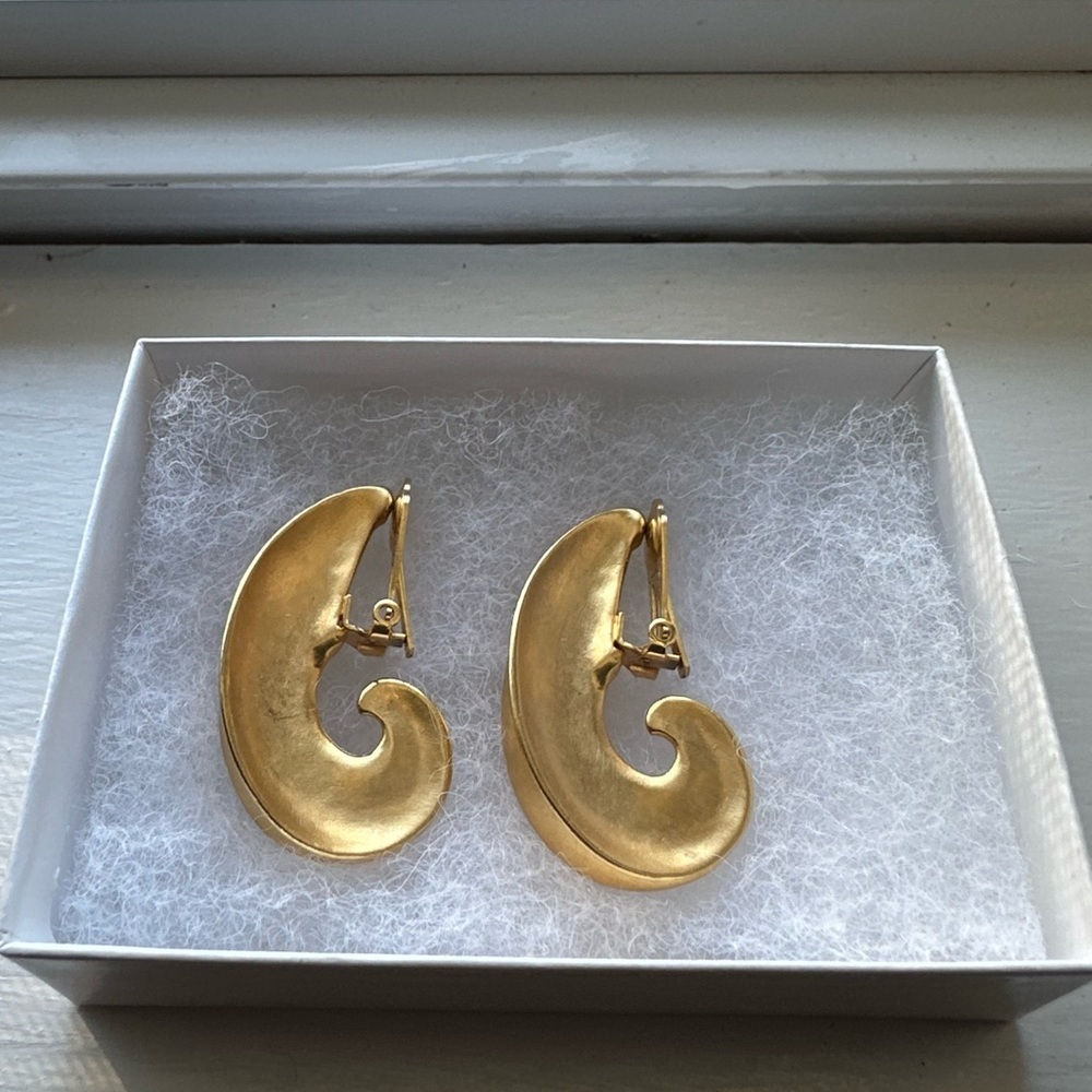 Spiral Clip-On Earrings Gold Plated